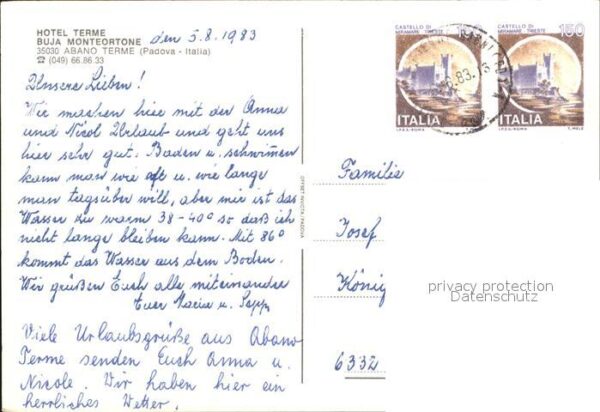 Abano Terme Hotel Terme Buja Monteortone Pool – Bild 2