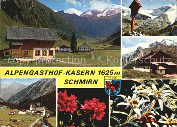 Schmirn Alpengasthof Kasern Wegekreuz Teilansic