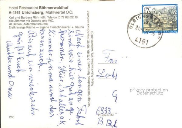 Ulrichsberg Oberoesterreich Hotel Böhmerwaldhof Gaststube Panorama – Bild 2