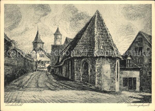 Dinkelsbuehl Dreikönigskapelle Zeichnung
