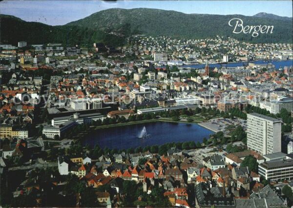 Bergen Norwegen Fliegeraufnahme
