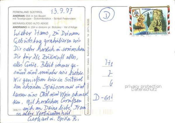 Andrian mit Texelgruppe Dolomiten Schloss Feste – Bild 2