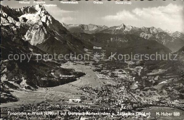Wank mit Garmisch Partenkirchen und Zugspitz