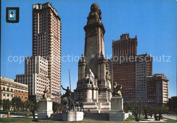 Madrid Spain Plaza de Espana Monumento a Cervantes