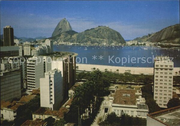 Rio de Janeiro Botafogo Bay and Sugar Loaf in the back