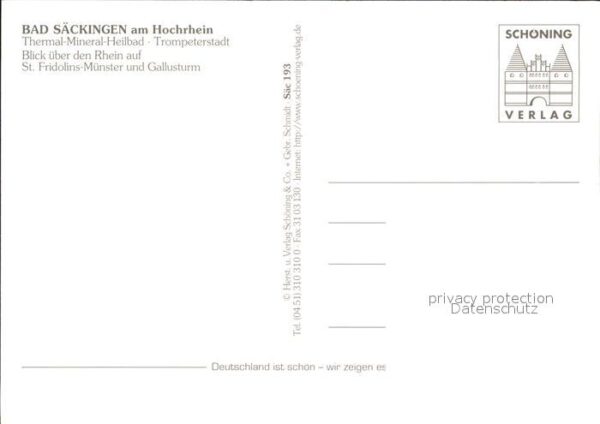 Bad Saeckingen Rheinblick mit St Fridolins Münster und – Bild 2