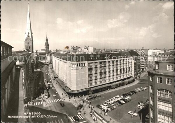 Hamburg Mönckebergstrasse mit Karstadt Haus