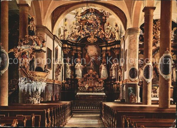 Traunkirchen Wallfahrtskirche Inneres Fischerkanzel