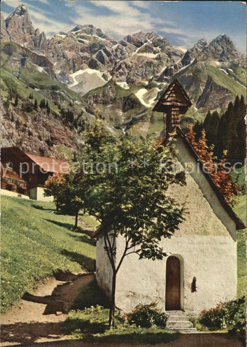 Einoedsbach Kapelle mit Trettachspitze Mädelegabel