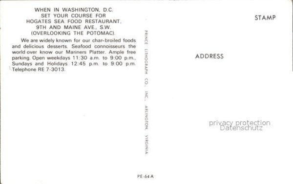 Washington DC Hogates Sea Food Restaurant – Bild 2