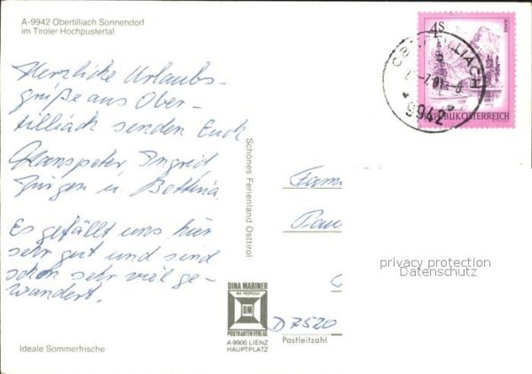 Obertilliach Trachtengruppe Kirche Teilansicht – Bild 2