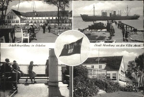 Hamburg Schiffsbergüssung in Schulau