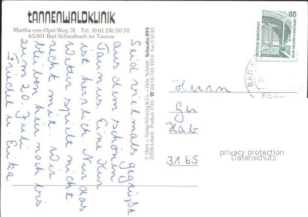 Bad Schwalbach Tannenwaldklinik – Bild 2