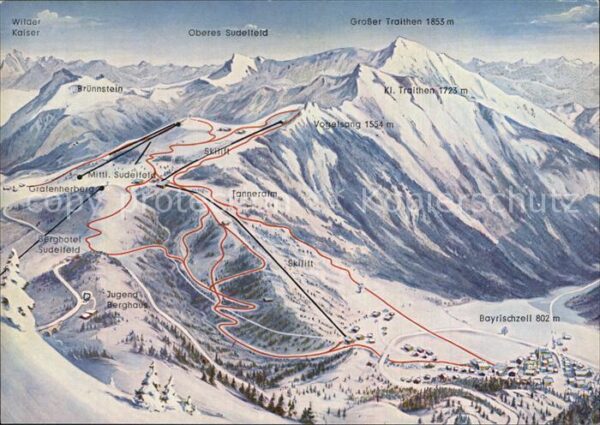 Bayrischzell Skipistenkarte