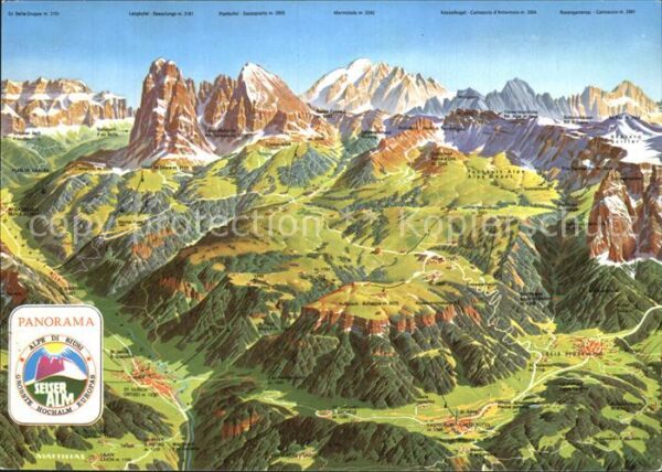 Dolomiten Bergkarte