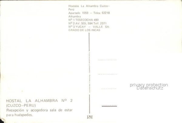 Peru Hostales Luzcoa Alnambra C – Bild 2