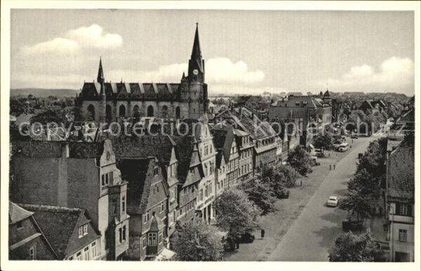 Friedberg Hessen Kaiserstraße mit Stadtkirche