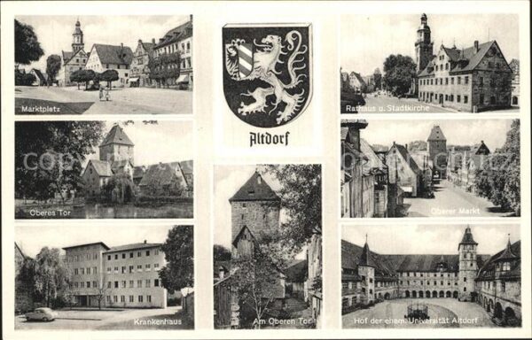 Altdorf Nuernberg Marktplatz Rathaus Stadtkirche Krankenh