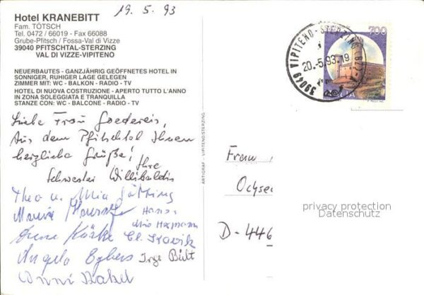Sterzing Suedtirol Pfitschtal Hotel Kranebitt – Bild 2