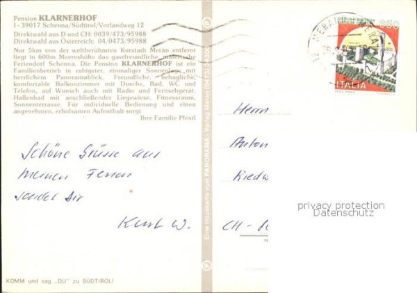 Schenna Meran Pension Klarnerhof – Bild 2