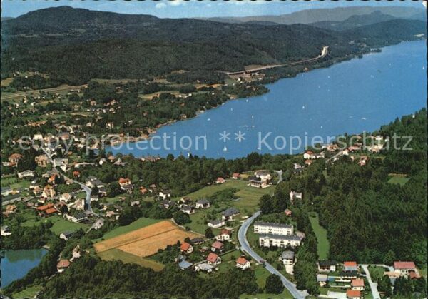 Velden Woerthersee Badeort Bäckerteich Luftaufnahme