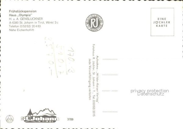 Johann Tirol Sankt Frühstückspension Haus Olympia – Bild 2