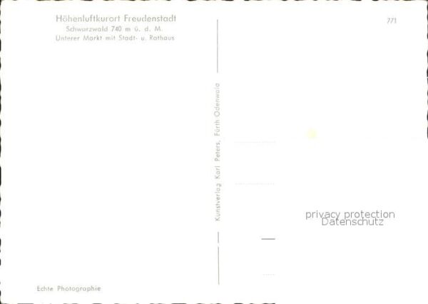 Freudenstadt Unterer Markt Stadt und Rathaus – Bild 2