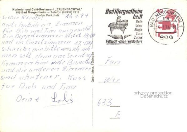 Bad Mergentheim Kurhotel Cafe Restaurant Erlenbachtal – Bild 2