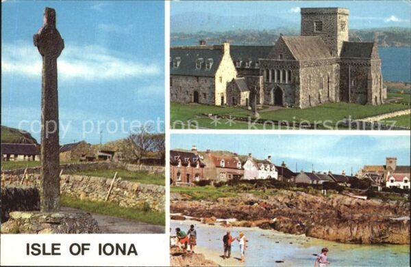 Hebrides Isle of Iona Kirche Macleans Kreuz Stra