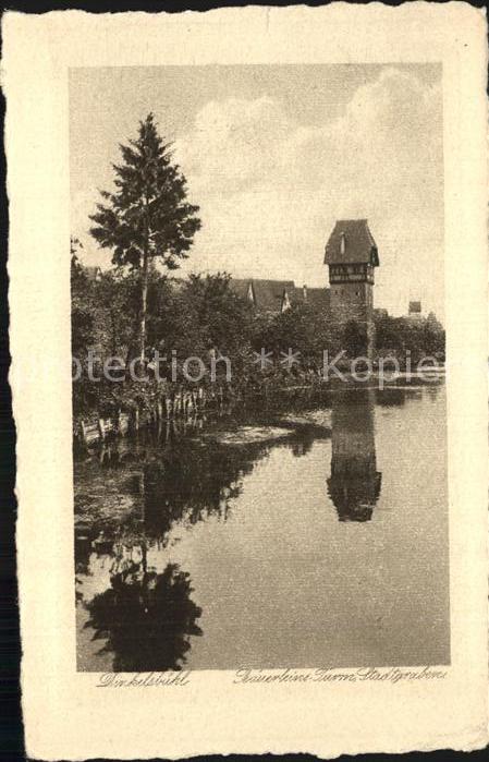 Dinkelsbuehl Bäuerleins Turm Stadtgraben