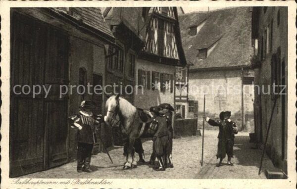Dinkelsbuehl Kinderzeche Stadthauptmann mit Stadtkne
