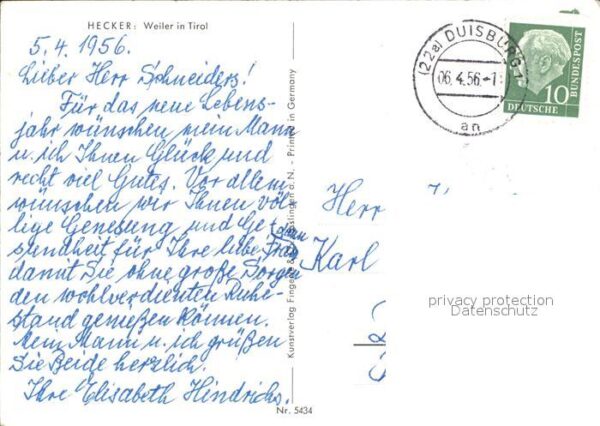 Tirol Region Weiler in Tirol Alpen Künstlerkarte Hec – Bild 2