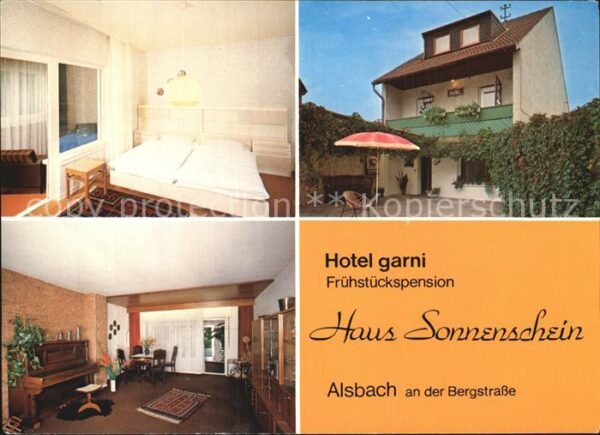 Alsbach Bergstrasse Hotel garni Frühstückspension Haus Sonn