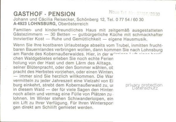 Lohnsburg Kobernausserwald Gasthof Pension Reisecker Restaurant Ki – Bild 2