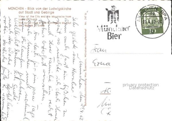 Muenchen Blick von der Ludwigskirche auf Stadt u – Bild 2