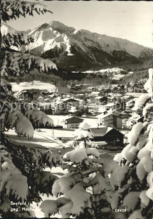 Seefeld Tirol Panorama gegen Hocheder Winterlandschaf