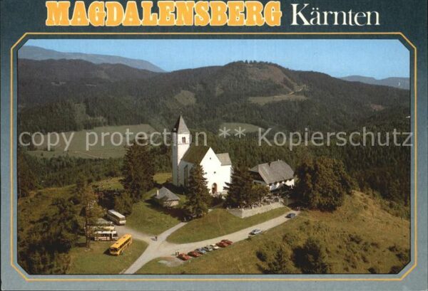 Magdalensberg Blick auf den Gipfel mit Wallfahrtskirc
