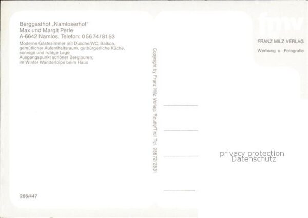 Namlos Berggasthaus Namloserhof Lechtal – Bild 2