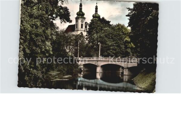 Donaueschingen Donaubrücke mit Stadtkirche