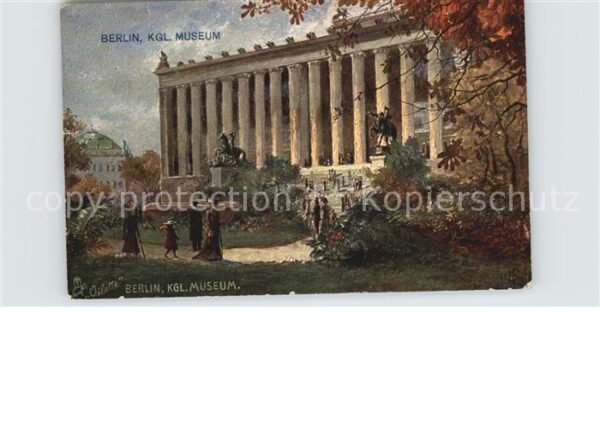 Berlin Königliches Museum Künstlerkarte