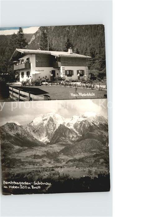 Berchtesgaden Schönau mit Hohen Göll und Brett Haus-A