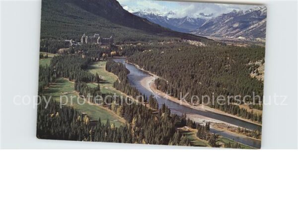 Banff Canada Fliegeraufnahme Banff Springs Hotel Bow
