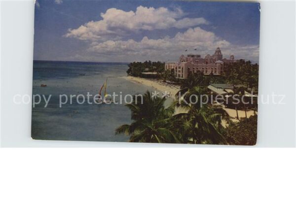 Waikiki Beach and Royal Hawaiian Hotel