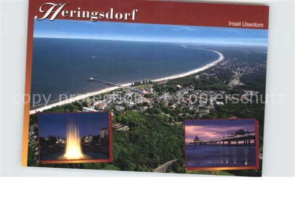 Heringsdorf Ostseebad Usedom Fliegeraufnahme Strand Seebrücke