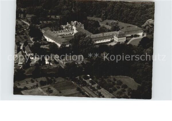 Arnsburg Hessen Fliegeraufnahme Kloster mit Kirchenruin