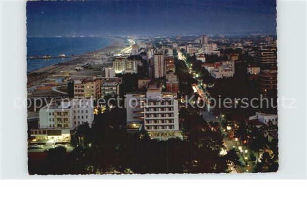 Milano Marittima Fliegeraufnahme Strandpartie bei Nacht