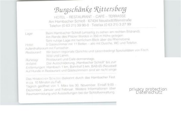 Neustadt Weinstrasse Burgschänke Rittersberg – Bild 2