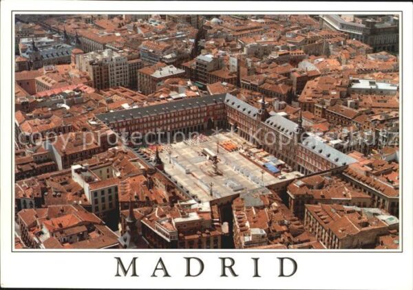 Madrid Spain Fliegeraufnahme Plaza Mayor