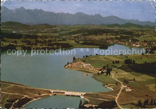 Lechbruck See Campingplatz Fliegeraufnahme