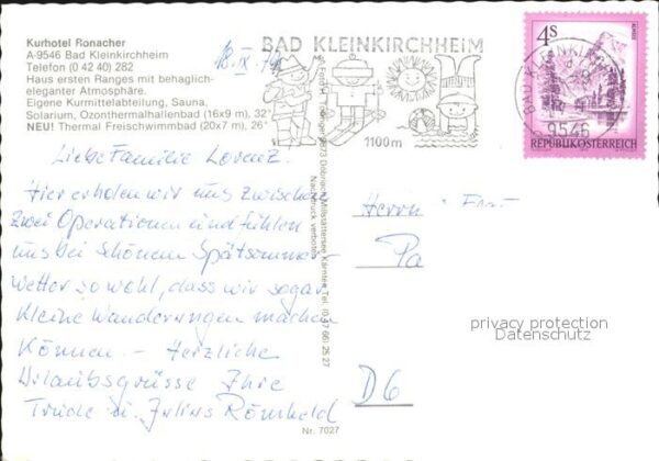 Bad Kleinkirchheim Kaernten Kurhotel Ronacher – Bild 2
